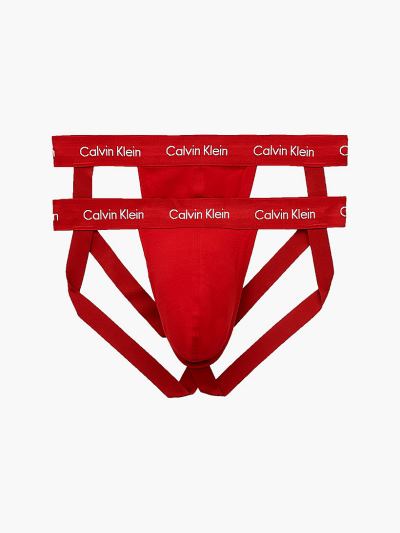 Calvin Klein Underwear HU688215 | Calvin Klein Cotton Stretch Férfi Jockstrap Piros
